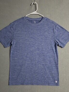 Rhoback Mens Heathered Blue Tailwind Performance Tee Athleisure Size Small